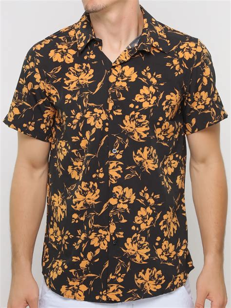 Camisas Masculinas Estampas Florais - Moda Kiki Camisas Floridas Estampas Masculinas Havaiana Confortaveis ...