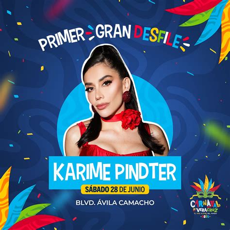 ¡Karime Pindter participará en el primer gran desfile del Carnaval de