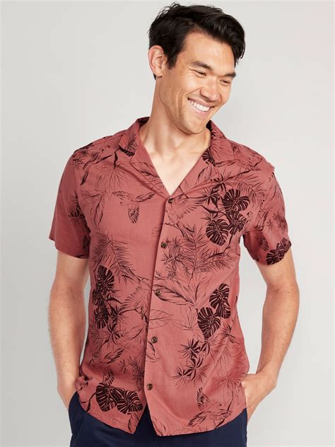 Short-Sleeve Printed Camp Shirt | Old Navy