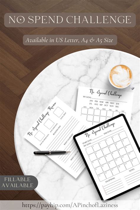 no spend challenge printable 6