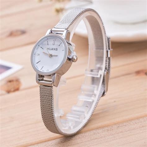 luxe horloge vrouwen dames zilver rvs mesh band ho vicedeal