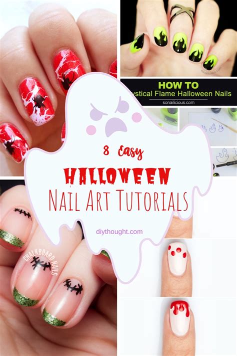 8 Easy Halloween Nail Art Tutorials - diy Thought
