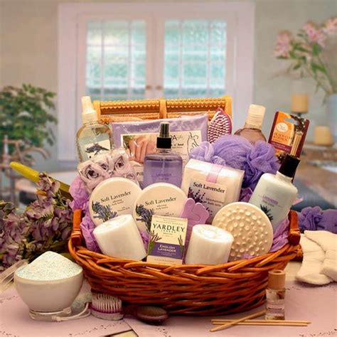 Women's Gift Baskets Spa Gift Basket for Her the Essence of Lavender ...