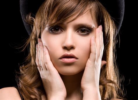 premium photo dark picture  woman  top hat
