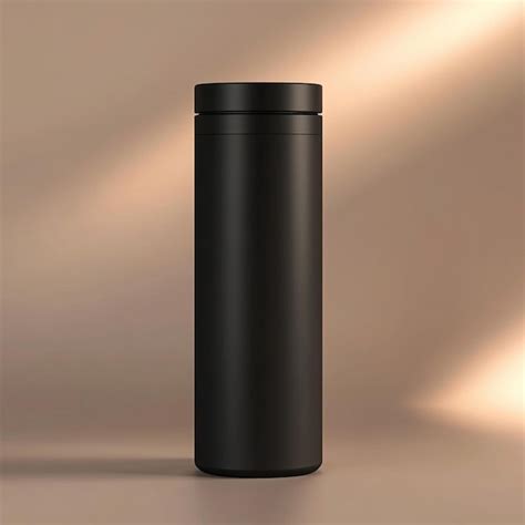 Sleek Black Tumbler with Orange Accent | Premium AI-generated image