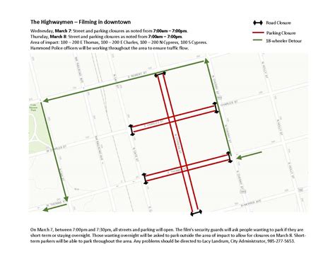 Street Closures - The City of Hammond, LA