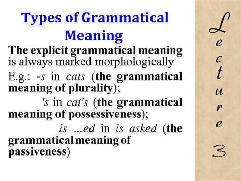 grammatical meaning   word