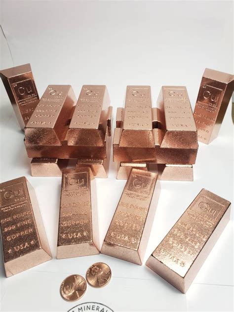 lb copper ingot  fine copper  oz copper bar bullion etsy