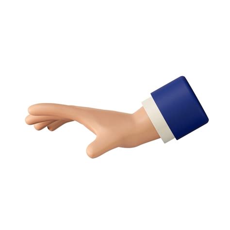 Premium Photo | Cartoon character open palm Touch gesture Cartoon hand that takes something ...