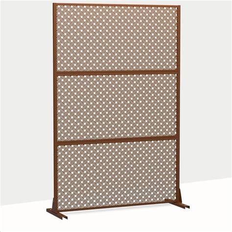 Neutypechic Metal Outdoor Privacy Screen Freestanding Patio Decorative ...