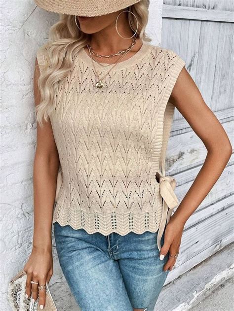 Pin by Йана on Платья | Knit vest pattern, Lace knitting stitches ...