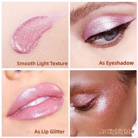 Rosarden Glitter Lip Gloss - Shimmer Metallic Waterproof Lipstick for ...