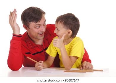 Portrait Father Son Drawing Stock Photo 90607147 | Shutterstock