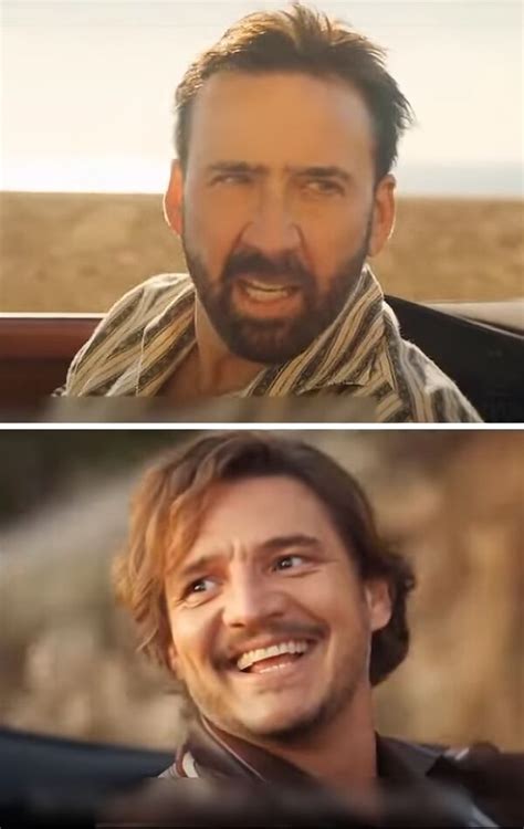 Nicolas Cage Looking At Pedro Pascal - Meming Wiki