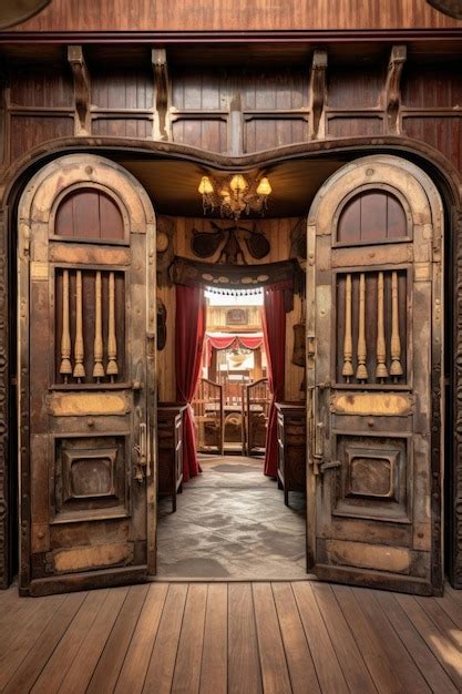 Premium AI Image | Old western style saloon doors