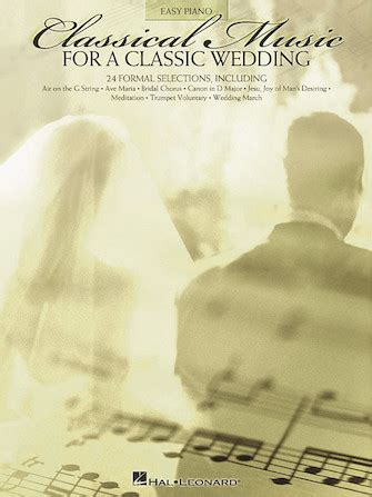 Classical Music for a Classic Wedding - Easy Piano (Sheet Music) Easy ...