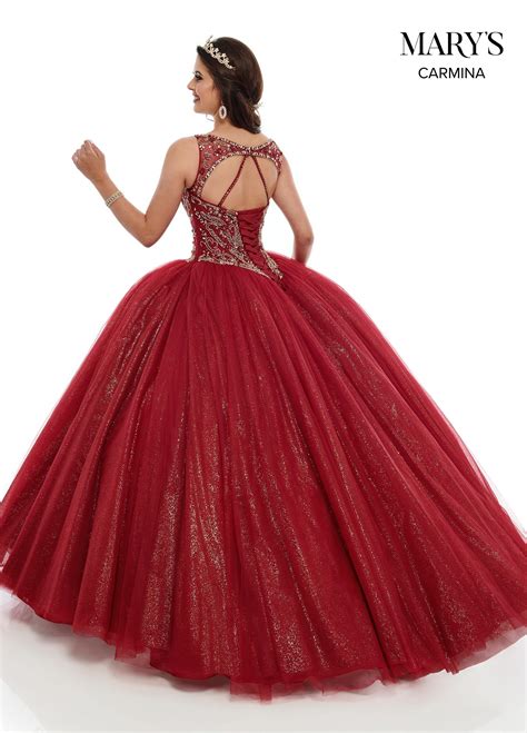 Burgundy Long Sweet 16 Quinceanera - Formal Dresses & Gowns