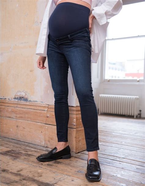 Indigo Over Bump Skinny Maternity Jeans | Seraphine