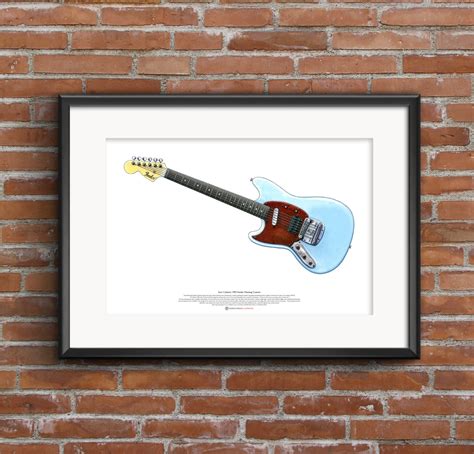 Kurt Cobain's Fender Mustang Custom Guitar ART POSTER A2 - Etsy