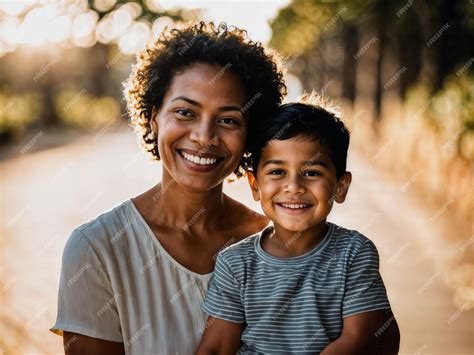 Filho É Só Da Mãe - Foto de família feliz mãe e filho IA generativa | Foto Premium