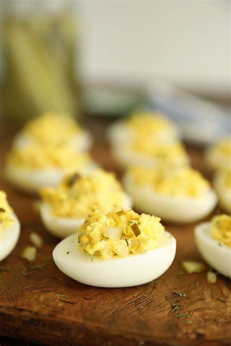 Dill Pickle Deviled Eggs - Southern Bite