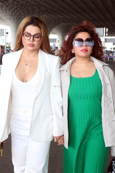 Rakhi Sawant seen with Rajshree at the airport on 20 Jun 2023 / Rakhi