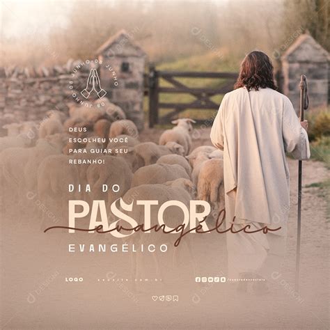 8 De Junho Dia Do Pastor - Dia do Pastor Evangélico 08 de Junho Social Media PSD Editável ...