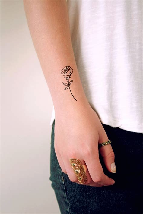 Small rose temporary tattoo | Tattoos by Tattoorary!