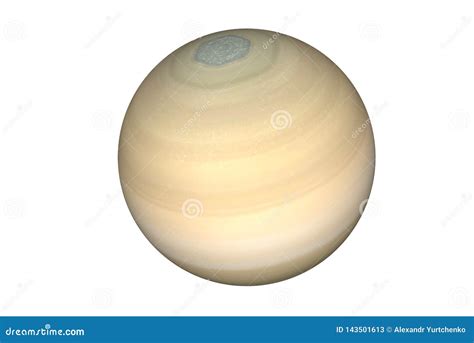 Saturn Planet Of Solar System Isolated On White Background. Royalty ...