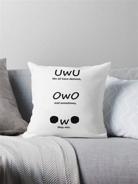 "UwU" Throw Pillow by Ayarei | Redbubble