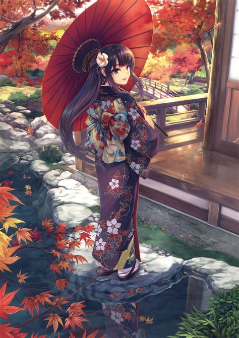 Wow! ^_^ Kimono Animé, Anime Girl Kimono, Manga Girl, Kawaii Anime Girl ...