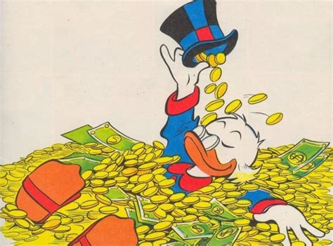 Create meme "Scrooge McDuck swims in gold, Scrooge bathes in money ...