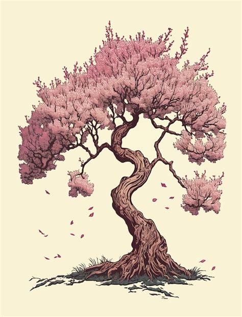 Premium Vector | Cherry blossom tree