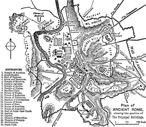 Ancient City Rome Plan Map - MapSof.net