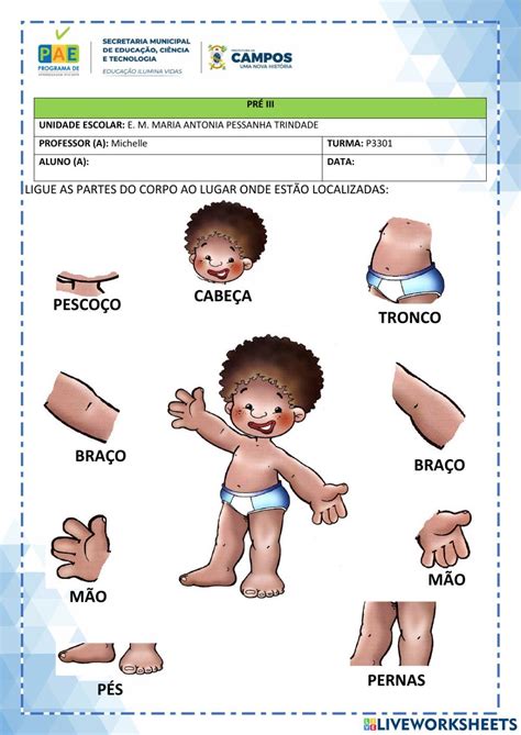 Atividade Ludica Corpo Humano Educação Infantil - 5