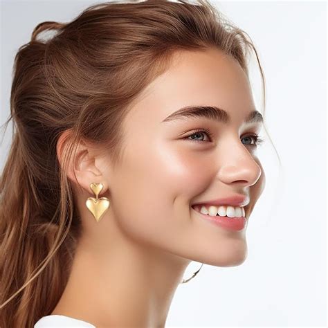 Big Gold Heart Earrings Best Sale | bellvalefarms.com