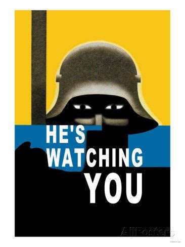 'He's Watching You' Poster | AllPosters.com in 2021 | Vintage poster ...