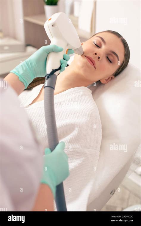 woman dermatologist laser  res stock photography  images alamy