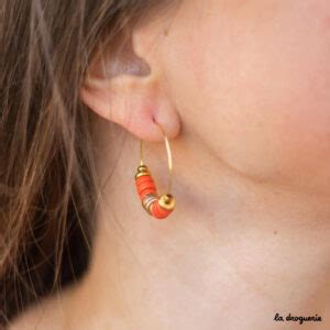 Kit Bijou des mini-créoles Paloma corail | La Droguerie
