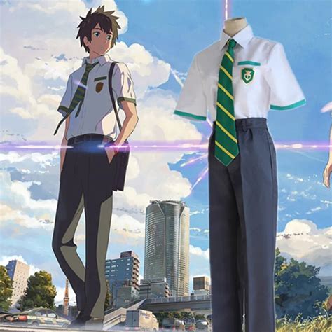 Anime Your Name Men School uniform Tachibana Taki Cosplay Costumes ...