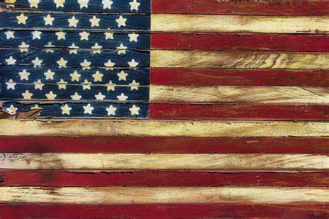 Weathered Worn American Flag Photograph by Garry Gay - Fine Art America