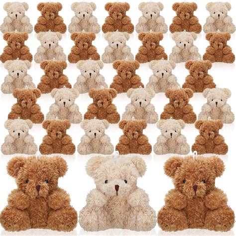 Amazon.com: Chivao 36 Pcs Valentines Mini Plush Bear Bulk 4 Inch