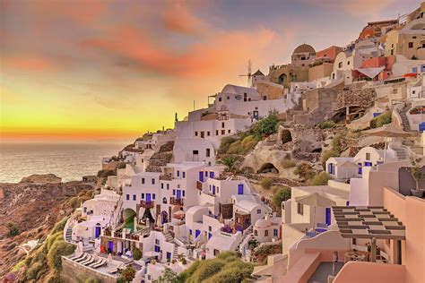 sunset  oia santorini greece photograph  constantinos