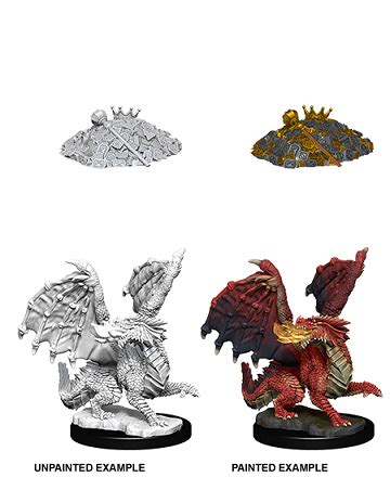 Wizkids - Dungeons & Dragons Nolzur’s Marvelous Miniatures: Red Dragon Wyrmling #73851 ...