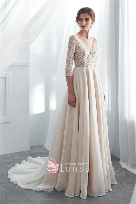 Vintage Champagne Wedding Dress