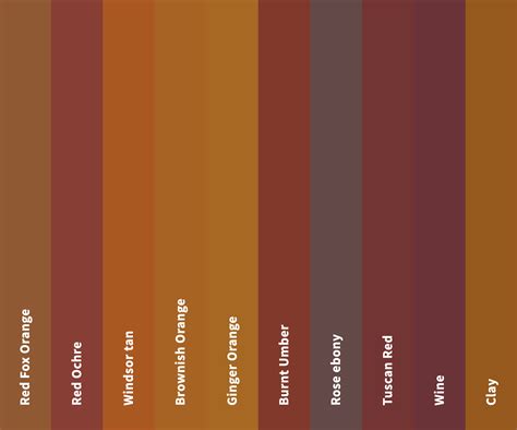 100+ Shades of Dark Orange Color (Names, HEX, RGB, & CMYK Codes ...