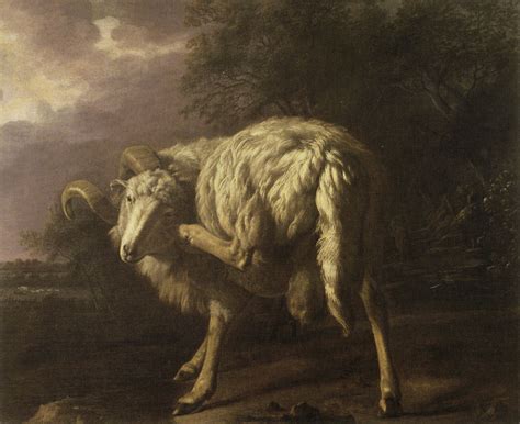 Lambert Doomer - A Ram in a Wooded Landscape