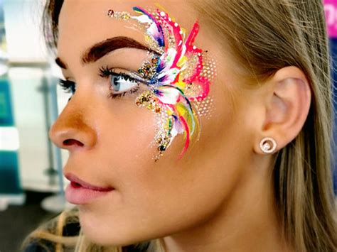 adult face painting glitter arty face painting