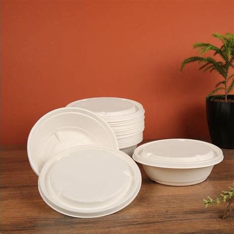 classi bio  takeaway disposable food container  lid  ml