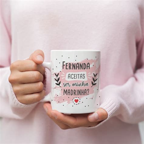 Aceita Ser Minha Madrinha - Caneca "Aceitas ser minha madrinha?" – 3 2 1 SURPRISE
